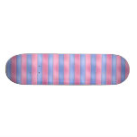 Pink and Blue Stripes Skateboard Decks