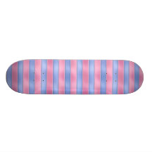 Pink and Blue Stripes Skateboard Decks