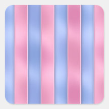 Pink and Blue Stripes Sticker