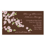Pink and Brown Cherry Blossom Business Cards business cards