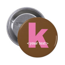 Pink and Brown Monogram - Letter K