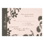 Pink and Brown Paisley and Floral Invitations