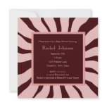 Pink and Brown Zebra Baby Shower Invitation invitations