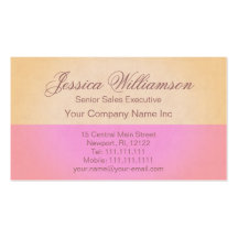 Pink and Gold Elegant Contemporary Lady's Chic Business Card