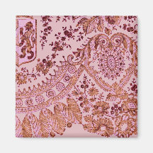 Pink And Gold Lace Refrigerator Magnet