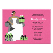 Pink and Green Bridal Shower Invitation