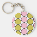 Pink and Green Dots - Cupcake Cutiees Key Chain