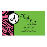 Pink and Green Teen Business Card