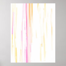Pink and Orange Abstract Art Poster Print