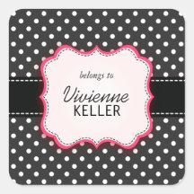 Pink and Polka Dots Sticker