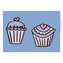 Pink and Purple Cupcake Party Invitation Cards