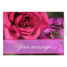 Pink and purple flowers card
