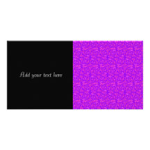 Pink and Purple Swirling Vines Pattern Custom Photo Card