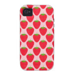 Pink and Red Strawberry Pattern. iPhone 4/4S Covers