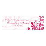 Pink and White Abstract Floral Favour Tags Business Card