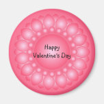 Pink and white beautiful floral frame fridge magnets