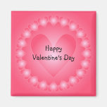 Pink and white cute hearts magnet