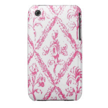Pink and White Floral iPhone 3 Case