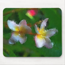 Pink And White Flower Multiple Products Mouse Mats
