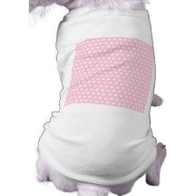 Pink and White Polka Dot Pattern. Spotty. Dog Tee