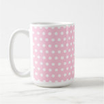 Pink and White Polka Dot Pattern. Spotty. Coffee Mug