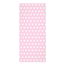 Pink and White Polka Dot Pattern. Spotty. Rack Card