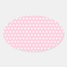 Pink and White Polka Dot Pattern. Spotty. Sticker