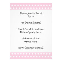 Pink and White Polka Dots Pattern. Announcement