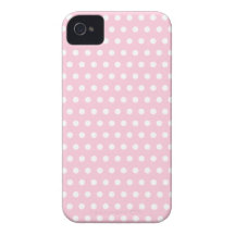 Pink and White Polka Dots Pattern. iPhone 4 Case-Mate Case