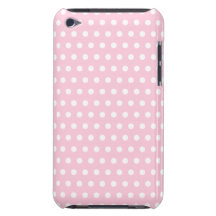 Pink and White Polka Dots Pattern. iPod Touch Cases