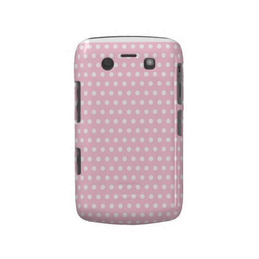 Pink and White Polka Dots Pattern. Blackberry Bold Covers