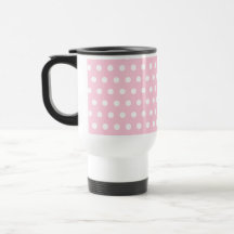 Pink and White Polka Dots Pattern. Coffee Mugs
