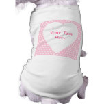 Pink and White Polka Dots Pattern. Dog Tee Shirt