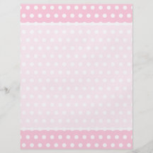 Pink and White Polka Dots Pattern. Personalized Flyer
