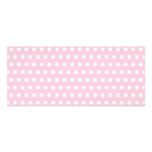 Pink and White Polka Dots Pattern. Personalized Announcement