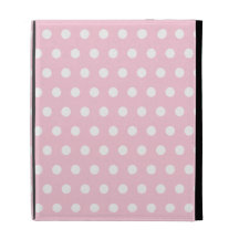 Pink and White Polka Dots Pattern. iPad Case