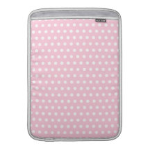 Pink and White Polka Dots Pattern. Sleeve For MacBook Air