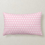 Pink and White Polka Dots Pattern. Pillow
