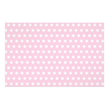 Pink and White Polka Dots Pattern. Personalized Stationery