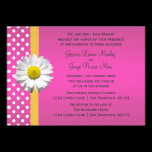 Pink and Yellow Daisy Wedding Invitation invitations