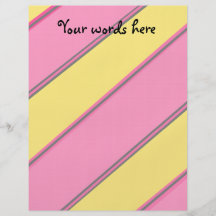 Pink and yellow stripes flyers
