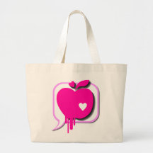 Pink Apple bag with love