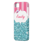 Pink & Aqua Keep Calm and Sparkle On IPhone 5 Case