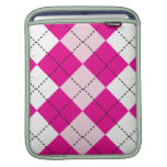 Pink Argyle iPad Sleeve