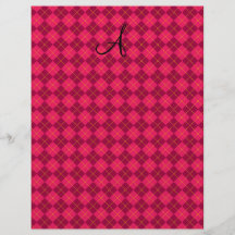 Pink argyle monogram gifts personalised flyer