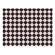 Pink Argyle Postcard
