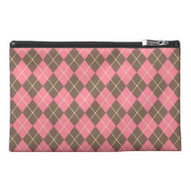 Pink  Argyle Travel Bag Travel Accessories Bag
