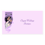 Pink art nouveau bridal boutique business card