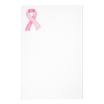 Pink Awareness Ribbon Stationary 0001 Stationery