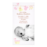Pink Baby Laundry Birth Announcement Photo Cards